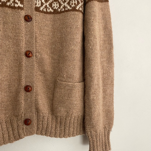70s Alpaca knit cardigan - Picture 6 of 9